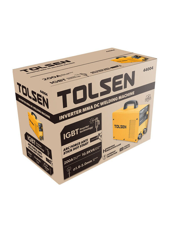 

Tolsen Inverter Mma Dc Welding Machine, TLSN-44004, Yellow