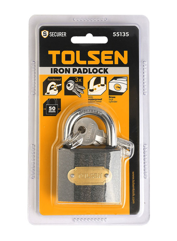 Tolsen Iron Padlock, TLSN-55135, 50mm, Grey/Silver