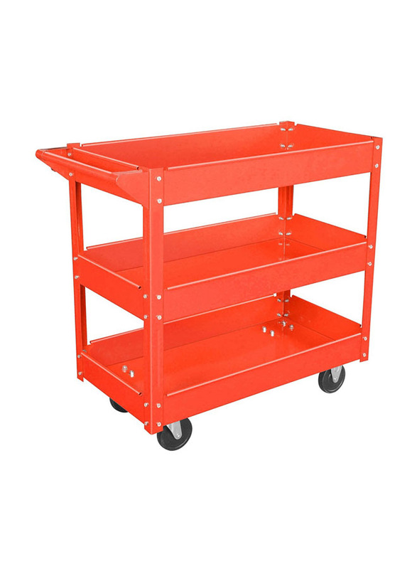 Tolsen Three Tray Tool Cart, 840 x 410 x 660mm, 80221, Red