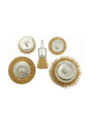 Tolsen 5 Piece Wire Brushes Set, 77552, Beige/White