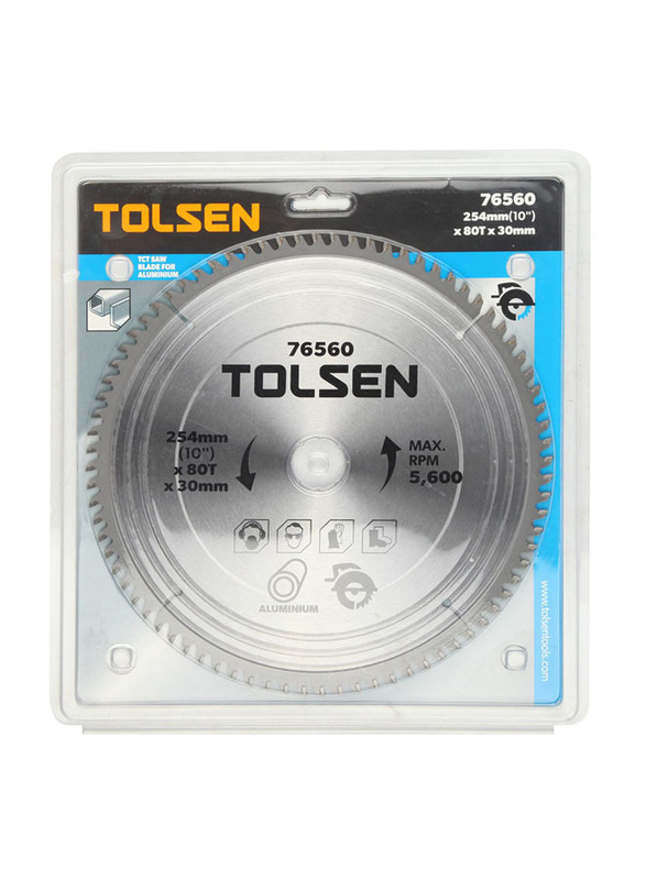 

Tolsen 254mm Tct Saw Blade For Aluminium (Industrial), 76560, Silver