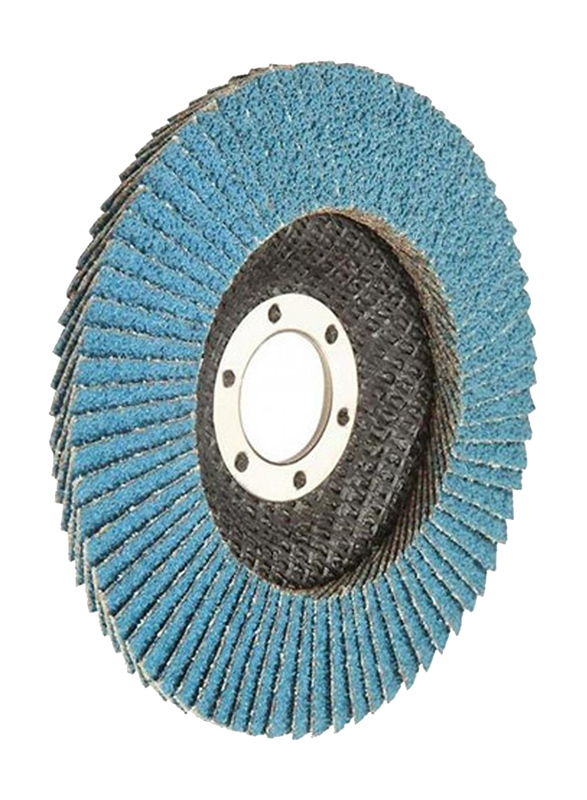 Tolsen 115x22.2mm 10-Piece Zirconia Oxide Flap Disc(Fibre Backing), 77322, Grey/Blue