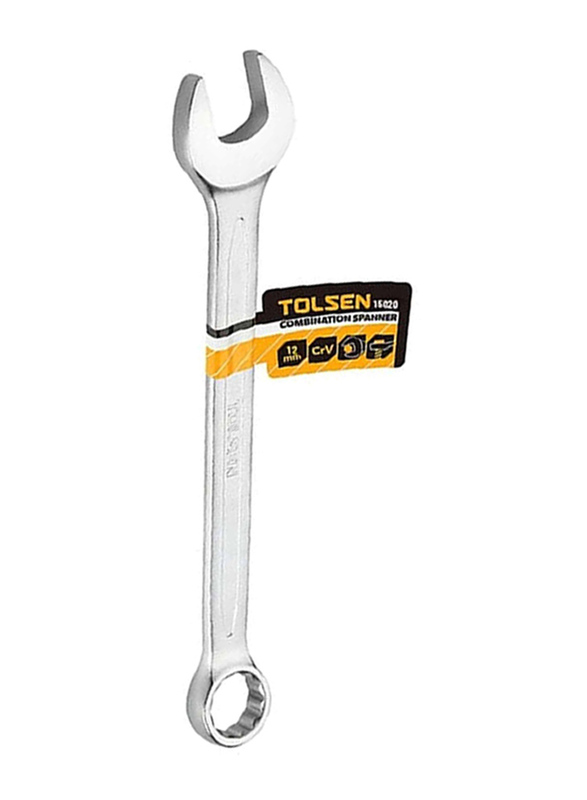 Tolsen 12mm Industrial Combination Spanner, 15820, Silver
