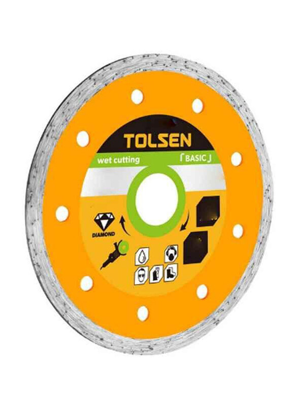 

Tolsen Basic Wet Diamond Disc, 180mm, 76735, Yellow