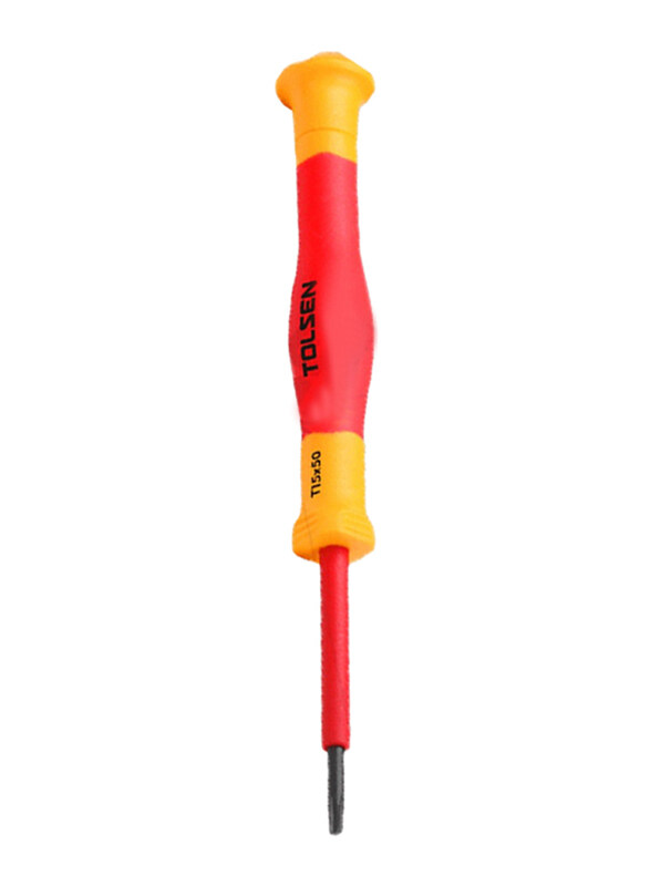 

Tolsen T8 x 50mm Premium Line Insulated Precision Torx Screwdriver, V31808, One Size, Orange/Yellow