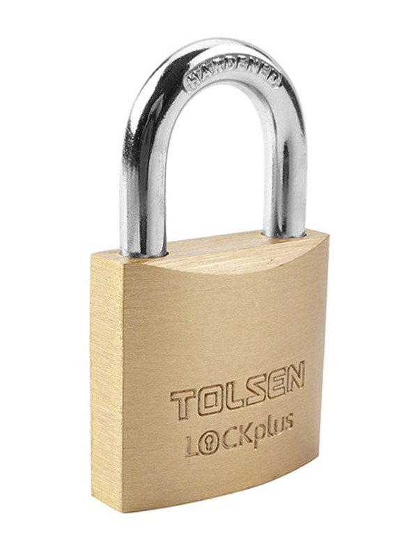 

Tolsen Brass Padlock, TLSN-55103, 30mm, Gold/Silver