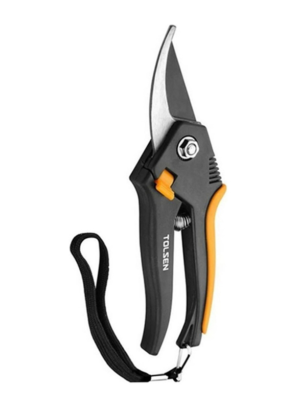 Tolsen 8-inch Bypass Pattern Pruning Shear, 31021, Yellow/Black