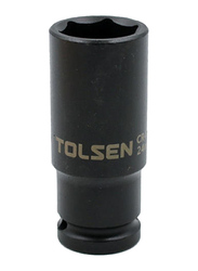 Tolsen 24mm 0.5-Inch Industrial Impact Socket, 18274, Black