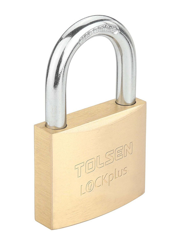 Tolsen Heavy Duty Brass Padlock, TLSN-55111, 20mm, Gold/Silver