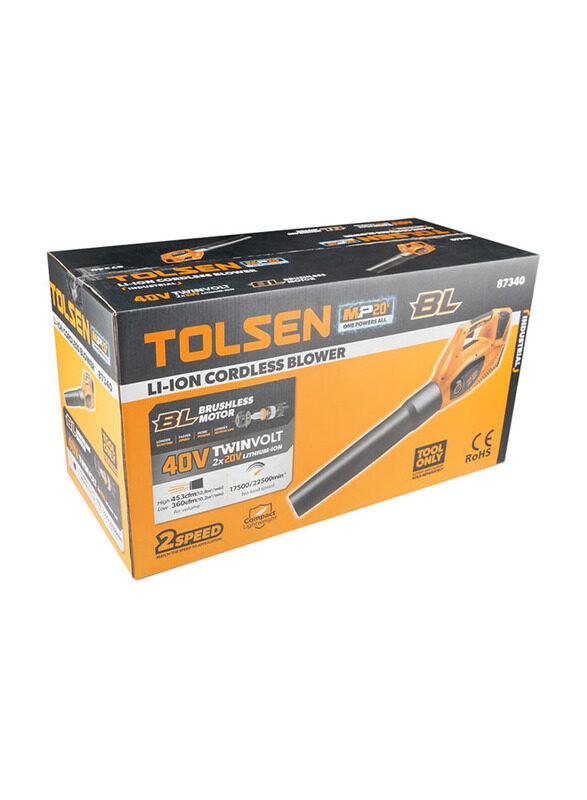 

Tolsen Li-Ion Cordless Blower (Brushless Motor) (Industrial), 87340, Yellow/Black