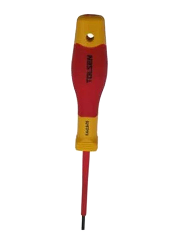 Tolsen Premium Line Insulated Slotted Screwdriver, V30205, Orange/Yellow