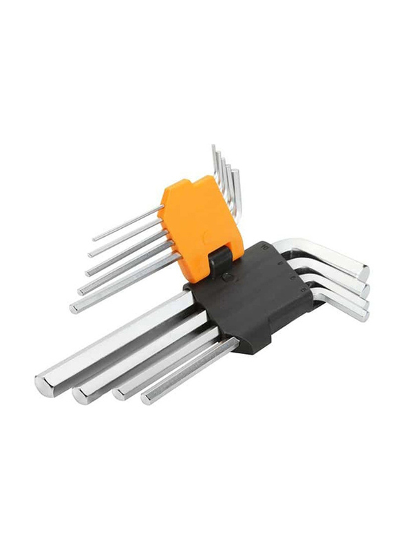 Tolsen Long Arm Hex Key Set, 20048, 9 Pieces, Multicolour