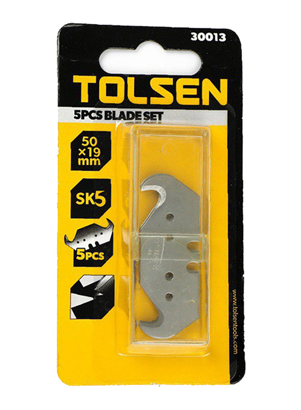 Tolsen 5-Piece Blade Set, 30013, Silver