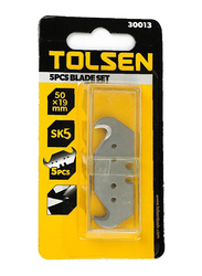 Tolsen 5-Piece Blade Set, 30013, Silver