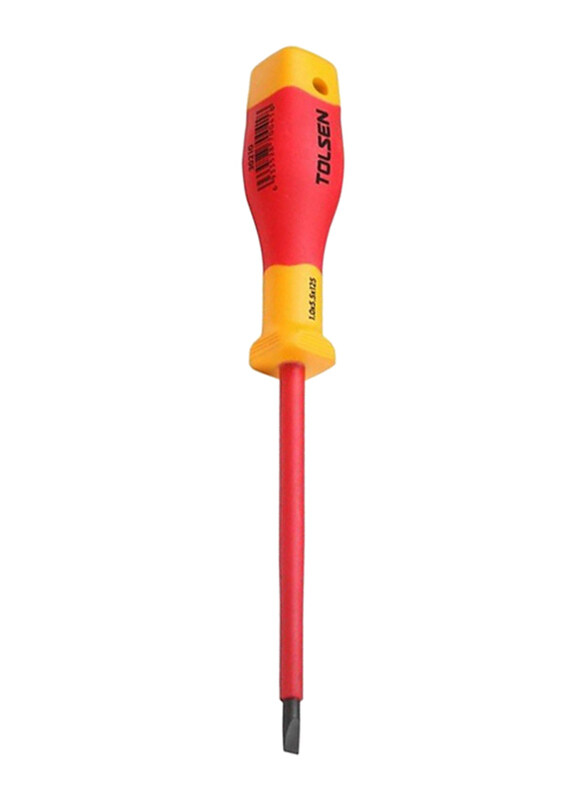 

Tolsen Premium Line Insulated Slotted Screwdriver, V30212, Orange/Yellow