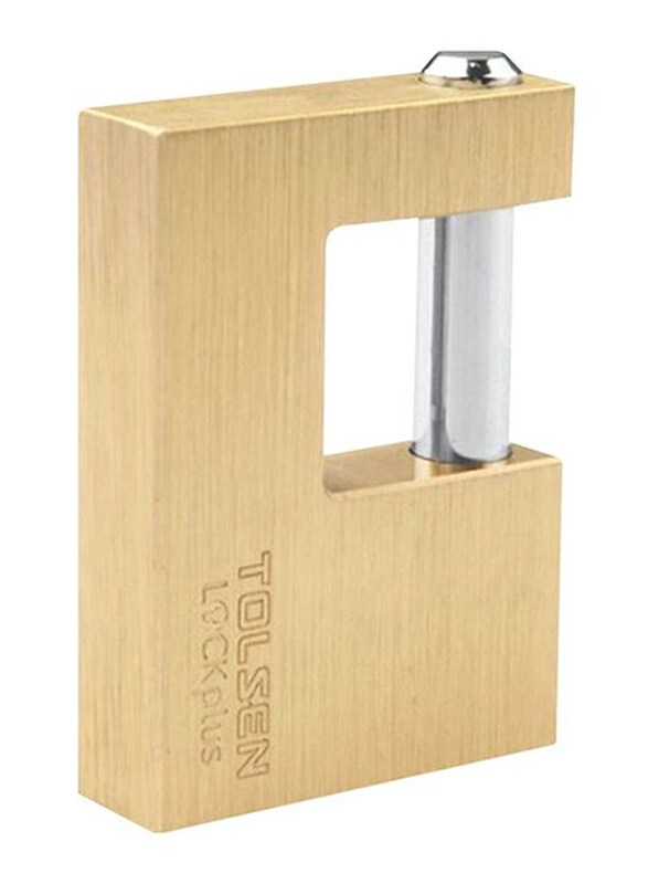 

Tolsen Industrial Brass Shutter Padlock, 70mm, 55118, Gold