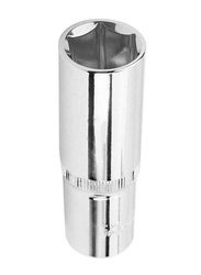 Tolsen 0.5 x 0.62 inch Industrial Spark Plug Socket, 15503, Silver