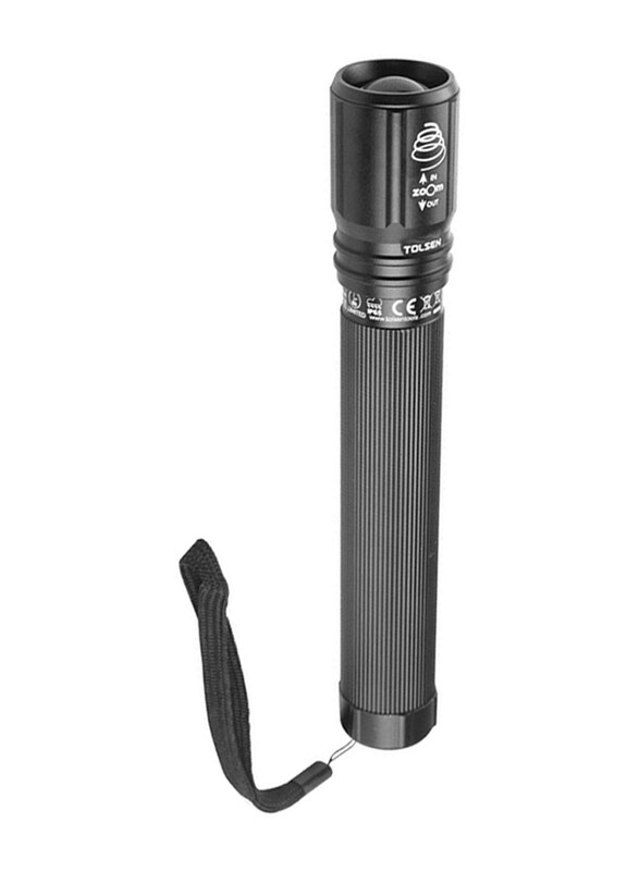 

Tolsen Industrial 5W LED Flashlight with Zoom Function, Black