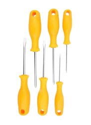 Tolsen 6 Piece Screwdriver Set, 20738, Yellow