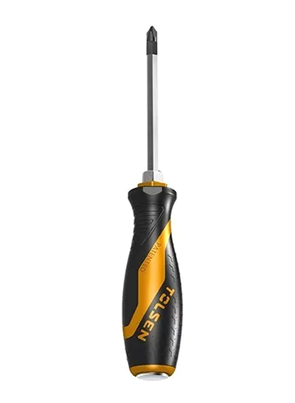 Tolsen 1.2 x 6.5 x 100mm Go-through Screwdriver, 20114, Orange/Black