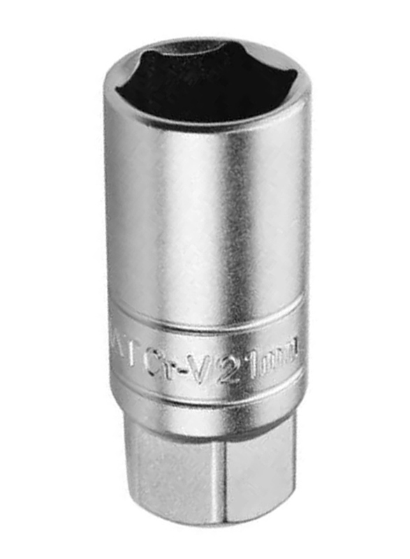 Tolsen 0.37 x 0.81 inch Industrial Spark Plug Socket, 15502, Silver