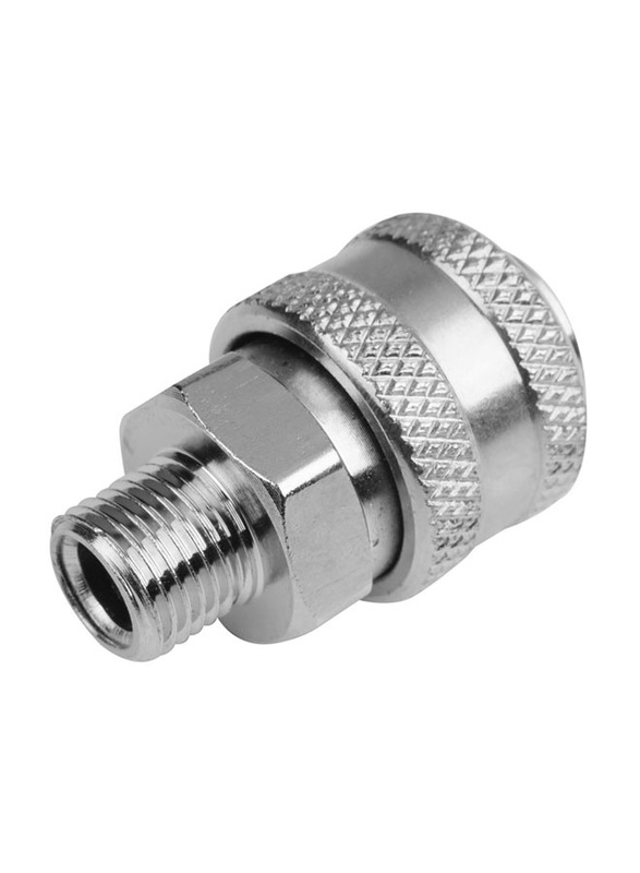 Tolsen G1/4-inch Male Steel Industrial Quick Coupler, 72811, Silver