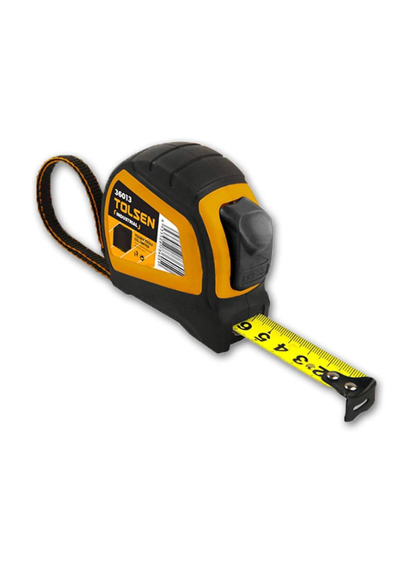 Tolsen 5M x 19mm Measuring Tools Tape (Industrial), 36013, Yellow/Black