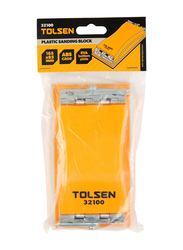 Tolsen 210 x 105mm Plastic Sanding Block, 32101, Yellow