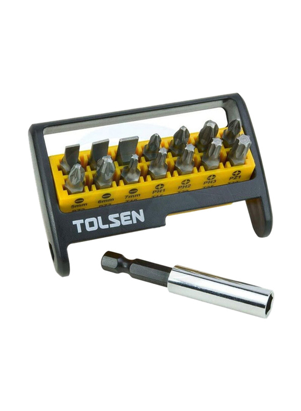 Tolsen Screwdriver Bits Set, 20365, 15 Pieces, Multicolour