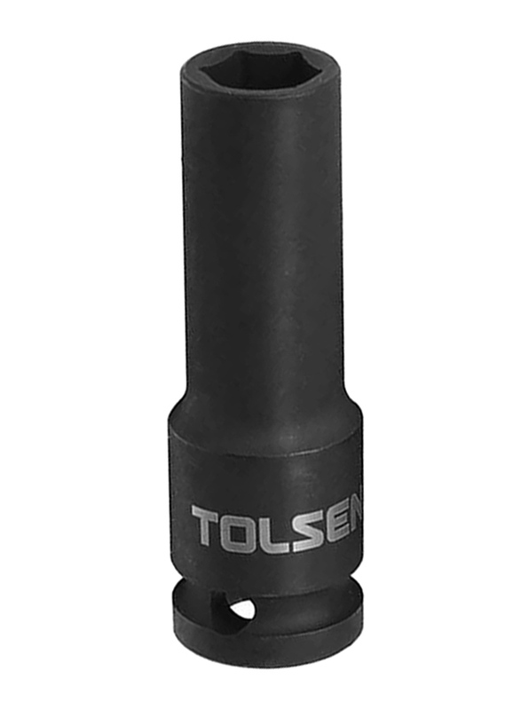 Tolsen 13mm 0.5-Inch Industrial Impact Socket, 18263, Black