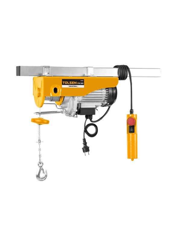 

Tolsen Industrial Mini Electric Hoist, 62491, Yellow Black