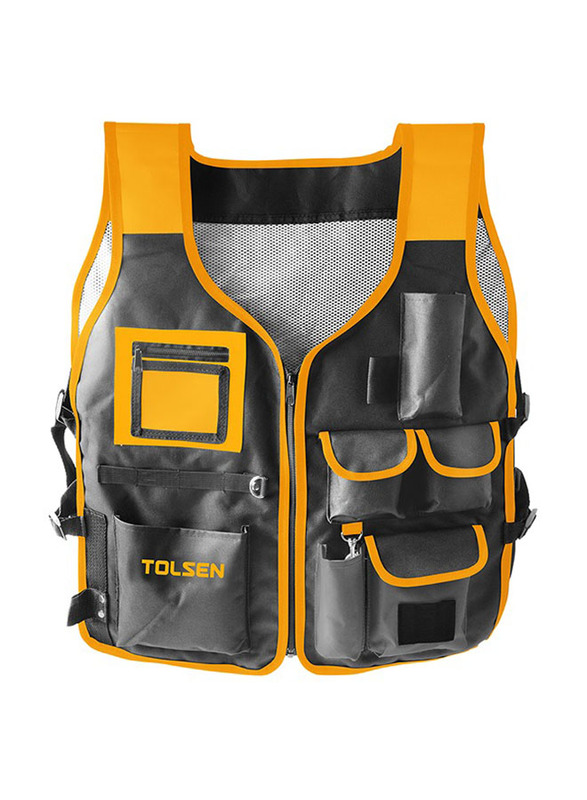 Tolsen 510 x 600mm Tool Vest, 80130, Yellow/Black