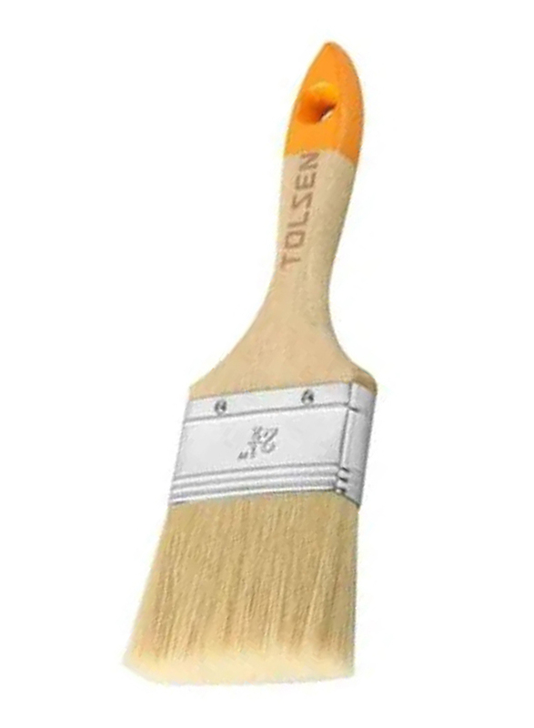 Tolsen Wooden Handle Paint Brush, 2.5 inch, 40124, Beige/Yellow