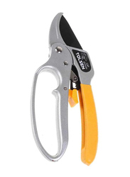 Tolsen 8-inch Aluminium Body Gear Pruning Shear, 31023, Silver/Yellow