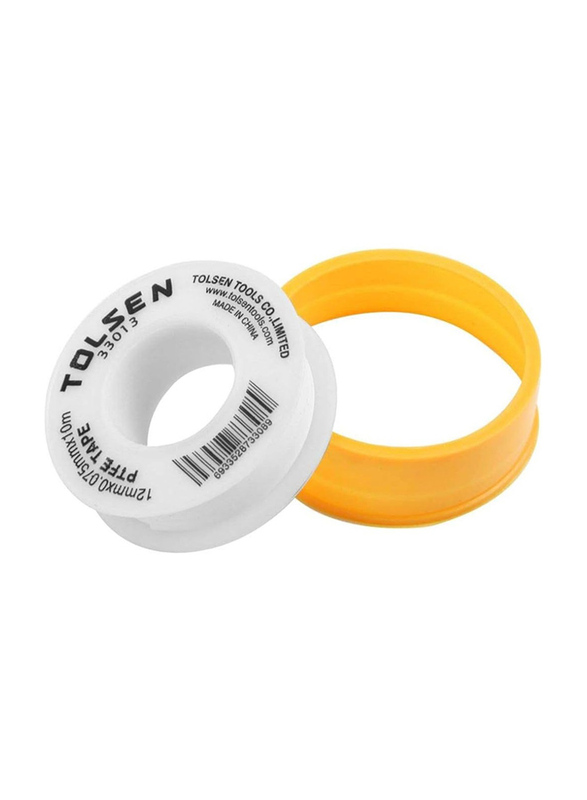 Tolsen PTFE Tape, 33013, Yellow/White