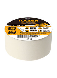 Tolsen 18mm x 30m/0.71" x 32.8Yards 2-Piece Masking Tape Set, 50244, White