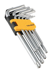 Tolsen Torx Long Arm Hex Key Set, 20056, 9 Pieces, Multicolour