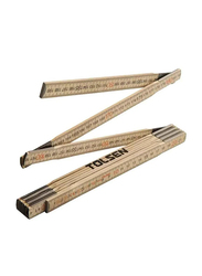 Tolsen 2m Industrial Wood Folding Ruler, 35046, Brown