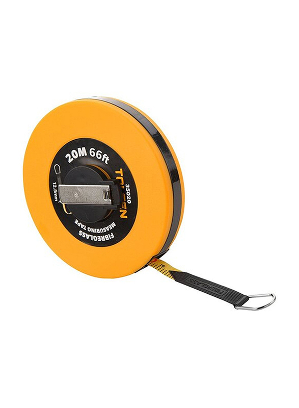 Tolsen 30m Fibreglass Measuring Tools Tape, 35022, Orange/Black