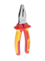 Tolsen 200mm Premium Line Insulated Combination Pliers, Yellow/Red