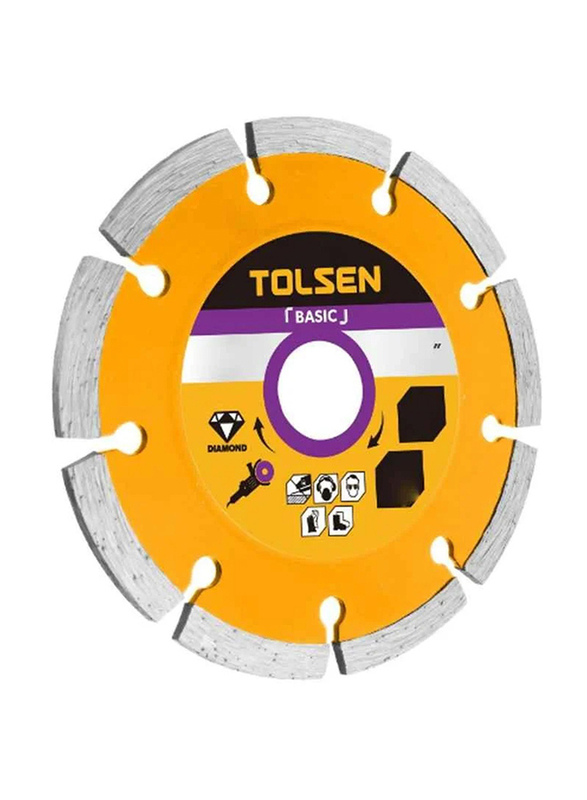 Tolsen Basic Dry Diamond Disc, 180mm, 76715, Yellow