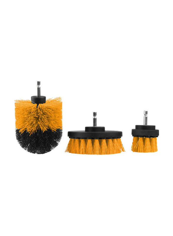 

Tolsen 3 Piece Drill Brush Set, 77554, Black/Yellow
