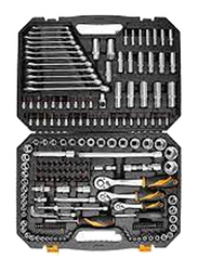 Tolsen 216 Piece Industrial Tool Set, 15147, Silver/Black