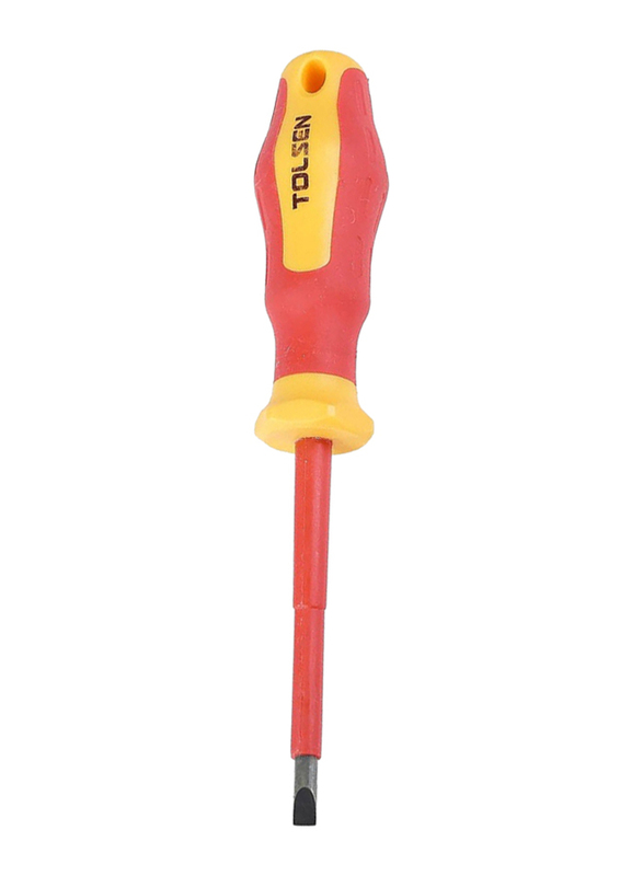 Tolsen Premium Line Insulated Slotted Screwdriver, V30210, Orange/Yellow