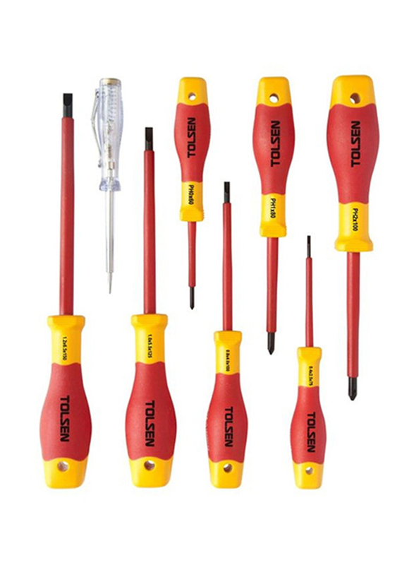 

Tolsen Premium Line Insulated Screwdrivers Set, V33506, 6 Pieces, Orange/Yellow