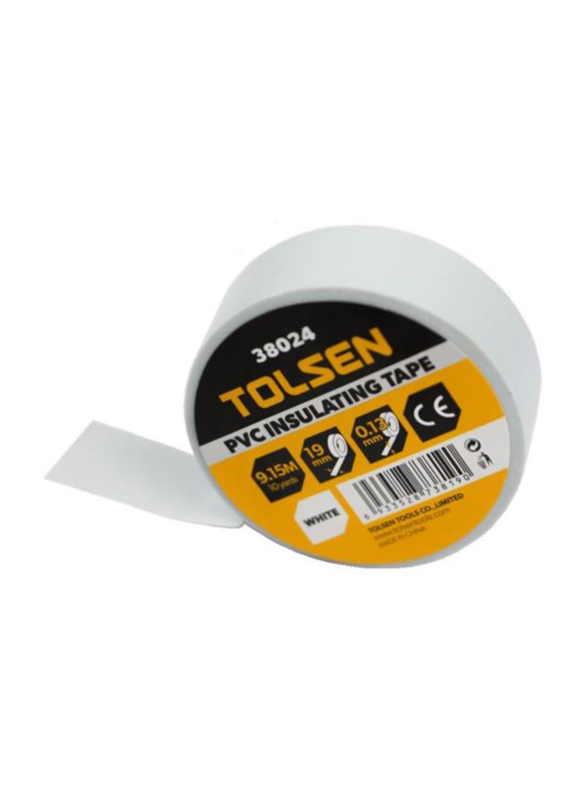 

Tolsen 19mm PVC Insulating Tape, White