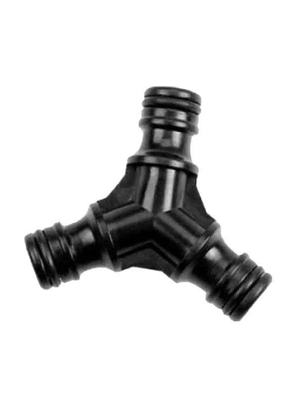 Tolsen, 3 Way Coupling, 1/2 Inch, 57113, Black