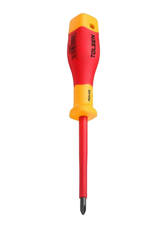 Tolsen 150mm Premium Line Insulated Phillips Screwdriver, V30403, Orange/Yellow