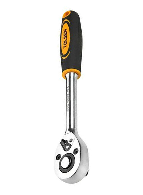 

Tolsen 0.25-inch Industrial Reversible Ratchet, 16118, Black/Yellow