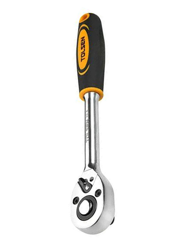 Tolsen 0.5-inch Industrial Reversible Ratchet, 15120, Black/Yellow